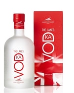 The Lakes Vodka flaske i rød gaveæske med sølvdetaljer